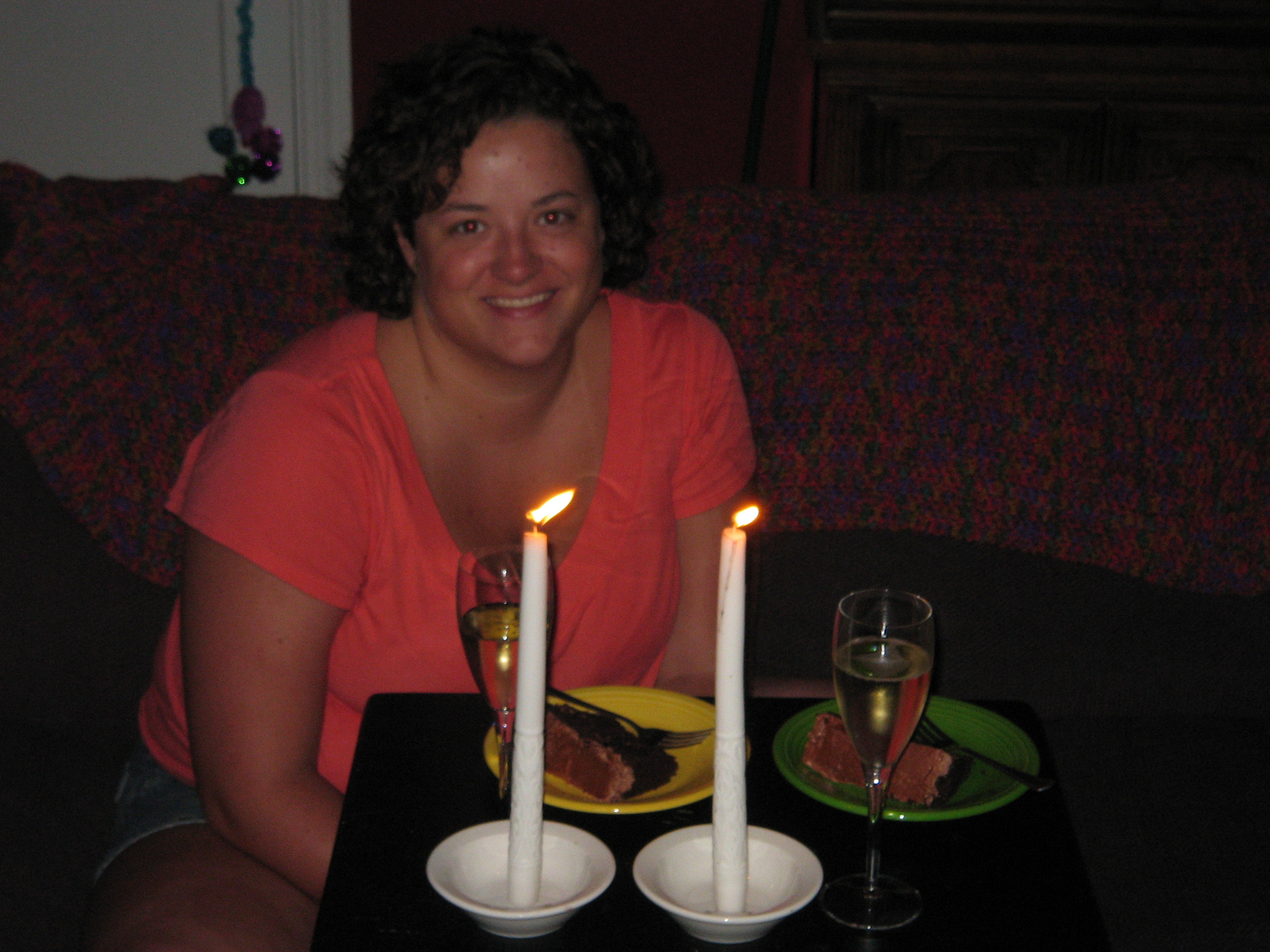 katie with candles