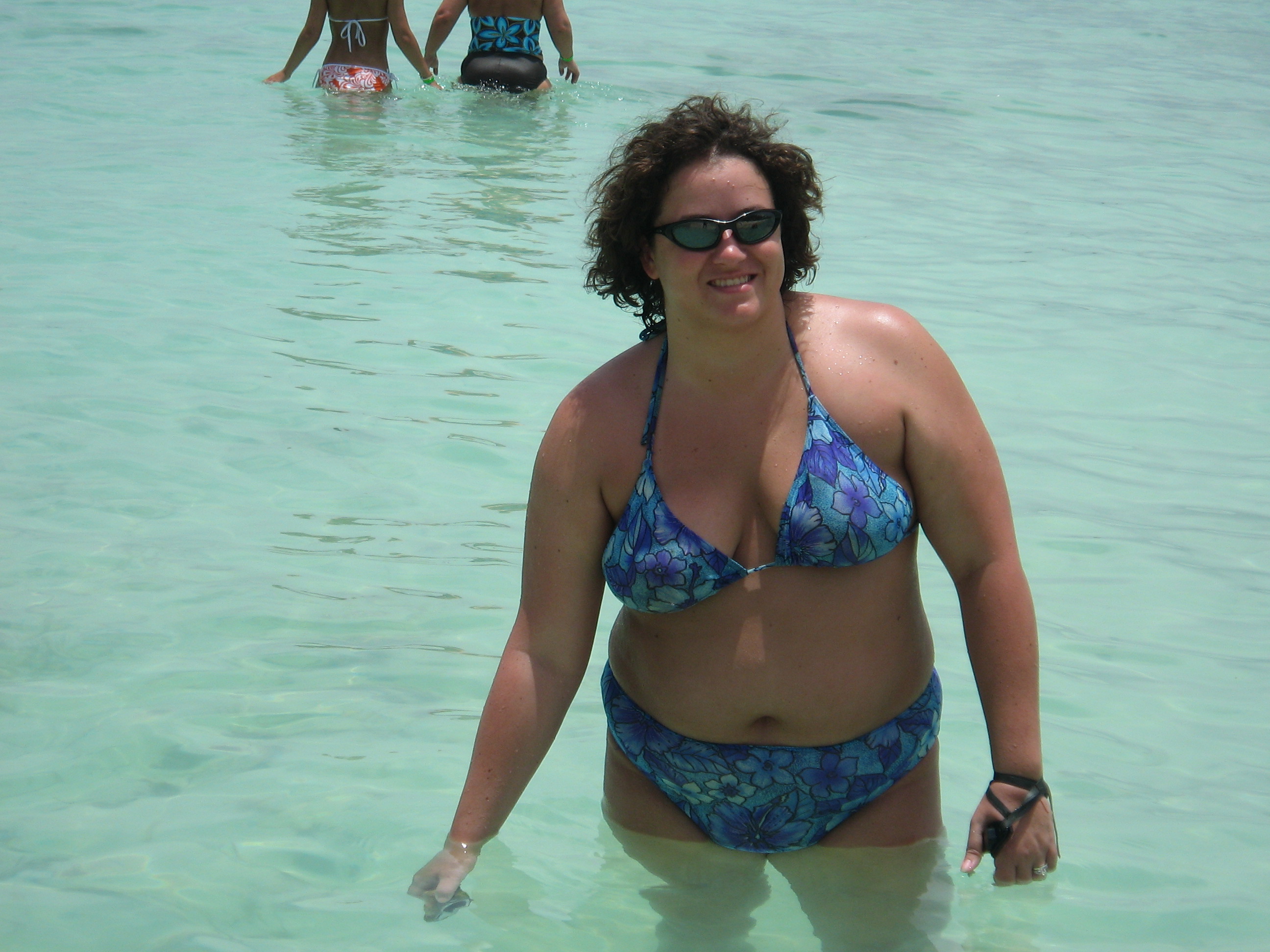 Katie in the water at Saona Island