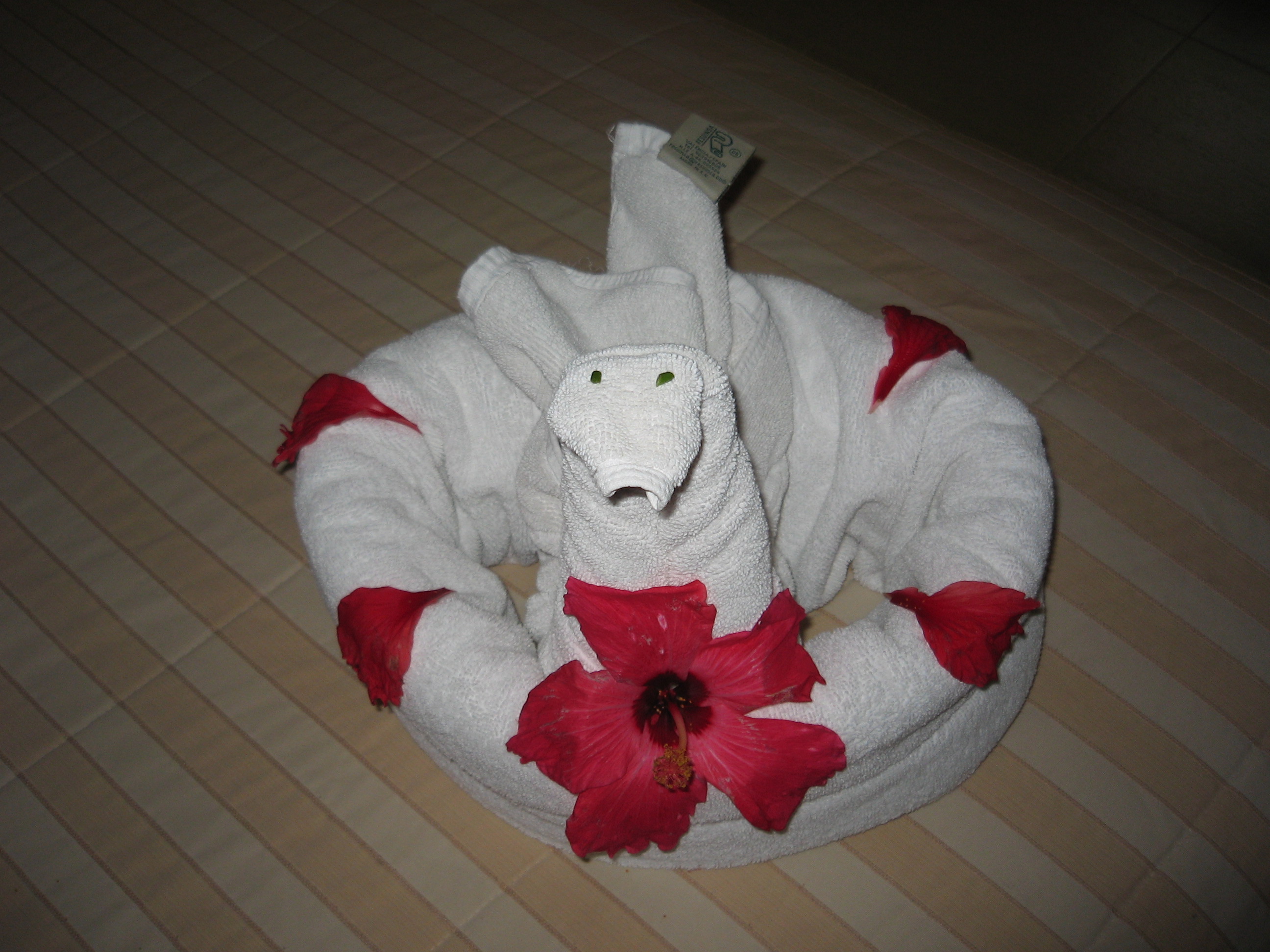 Swan towel origami